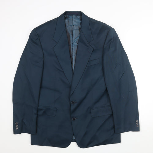 REMUS Mens Blue Polyester Jacket Suit Jacket Size 40 Regular