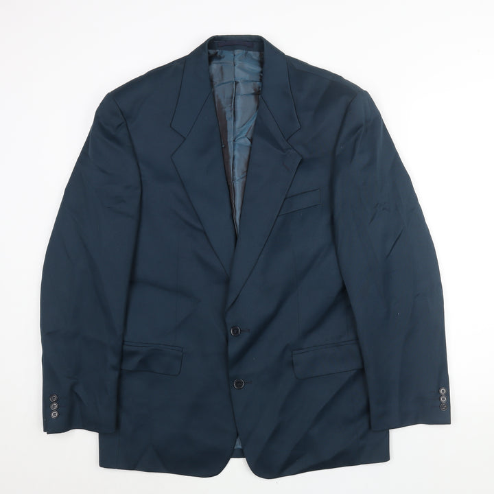 REMUS Mens Blue Polyester Jacket Suit Jacket Size 40 Regular