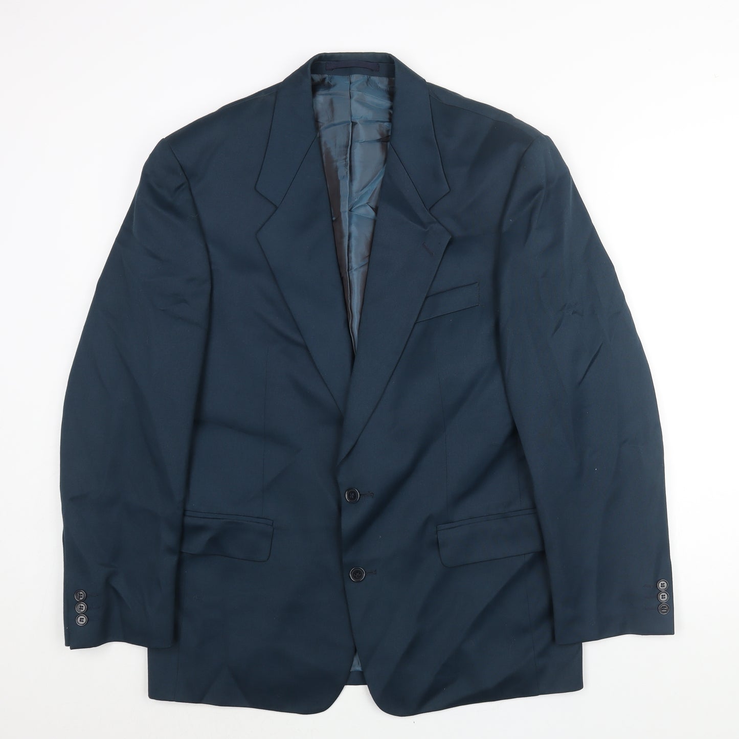 REMUS Mens Blue Polyester Jacket Suit Jacket Size 40 Regular