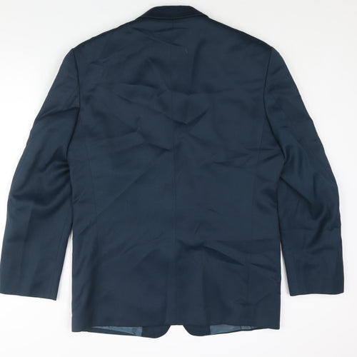 REMUS Mens Blue Polyester Jacket Suit Jacket Size 40 Regular