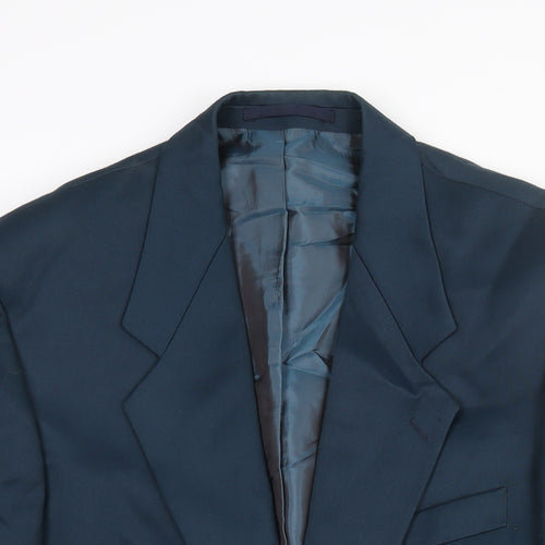 REMUS Mens Blue Polyester Jacket Suit Jacket Size 40 Regular