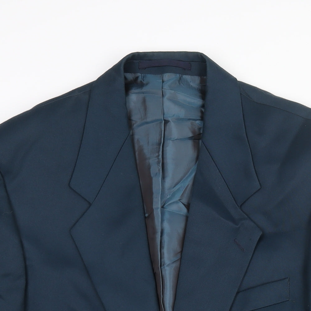 REMUS Mens Blue Polyester Jacket Suit Jacket Size 40 Regular