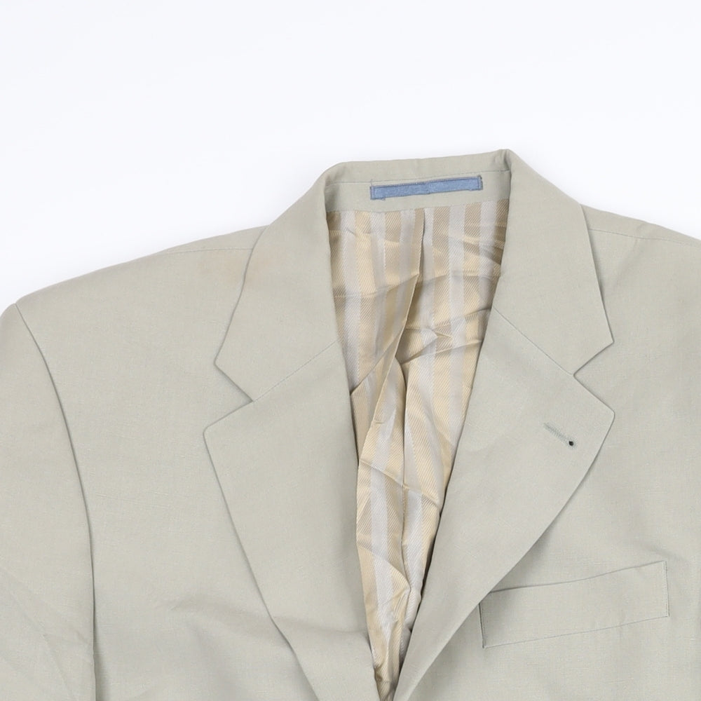 NEXT Mens Beige Lyocell Jacket Suit Jacket Size 38 Regular