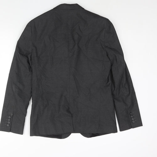 ASOS Mens Grey Polyester Jacket Suit Jacket Size 38 Regular