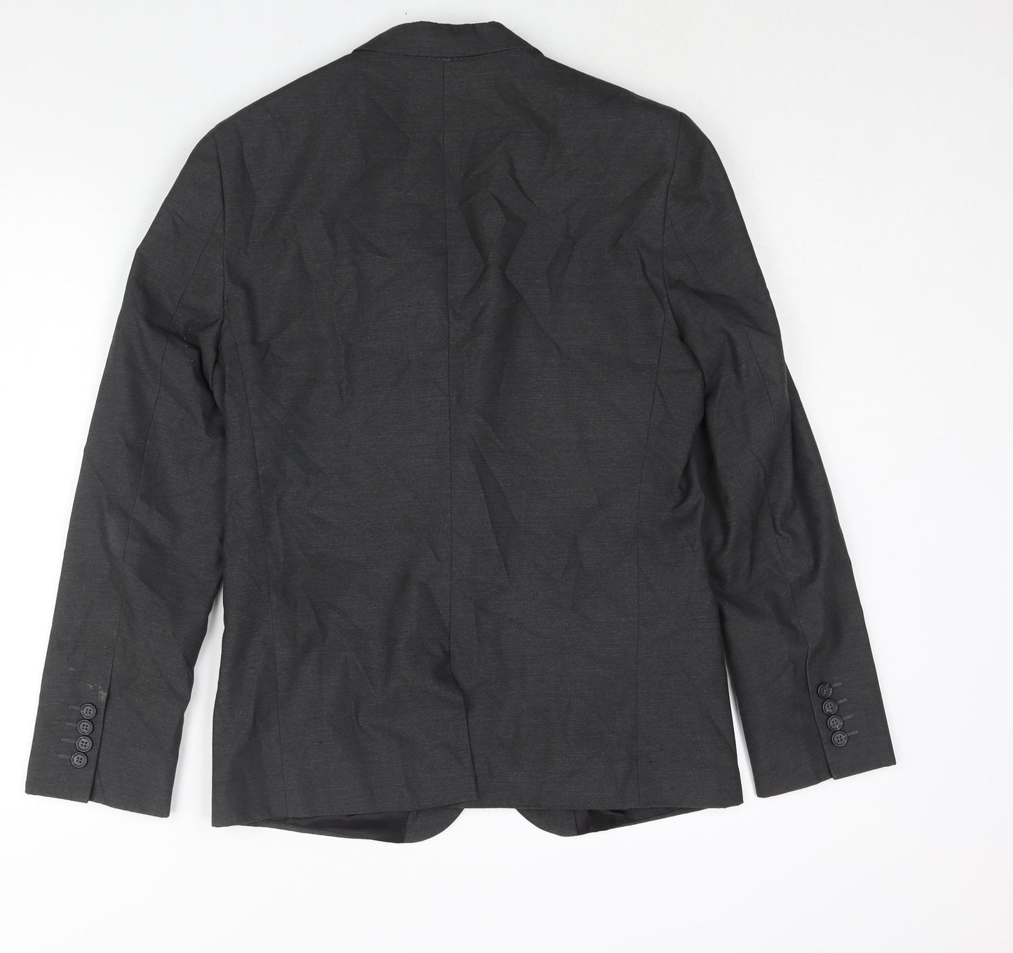 ASOS Mens Grey Polyester Jacket Suit Jacket Size 38 Regular