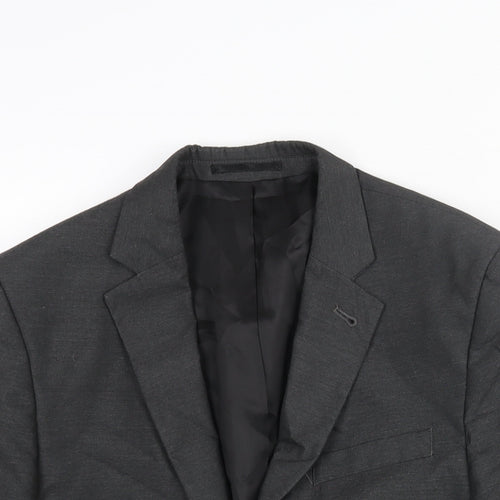 ASOS Mens Grey Polyester Jacket Suit Jacket Size 38 Regular