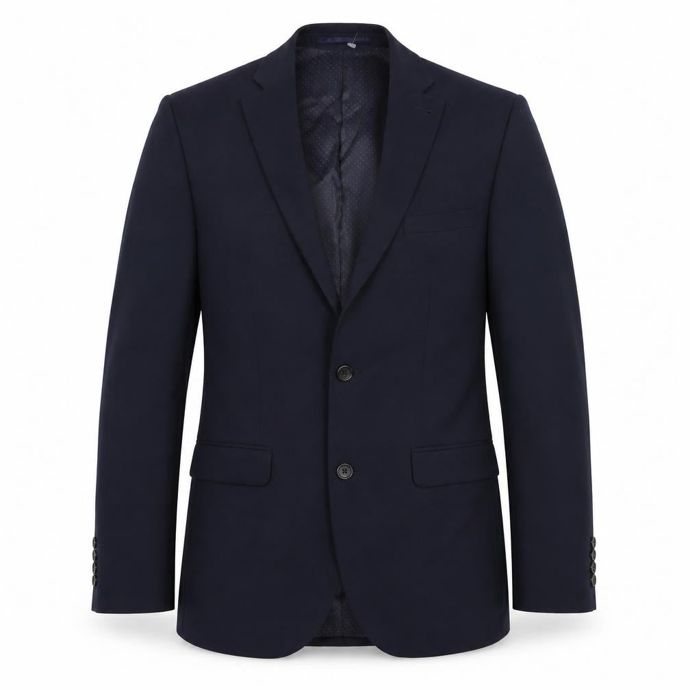 Front view of Next men’s blue wool jacket suit jacket, size 38, regular