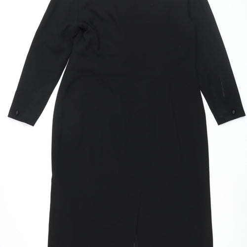 NEXT Womens Black Jacket Size 16 Button - Satin Lapel