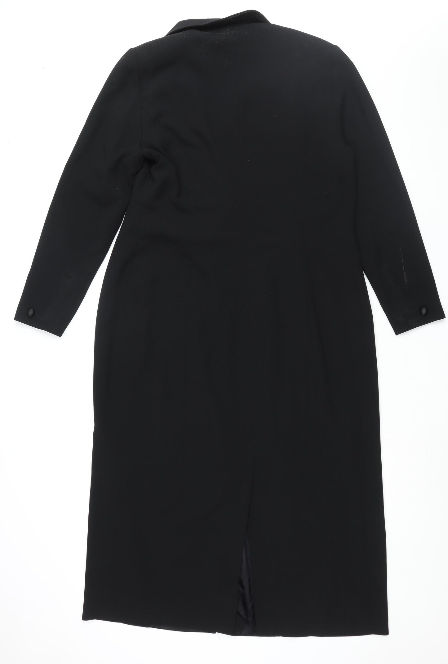 NEXT Womens Black Jacket Size 16 Button - Satin Lapel