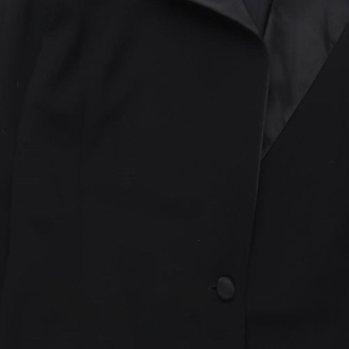 NEXT Womens Black Jacket Size 16 Button - Satin Lapel