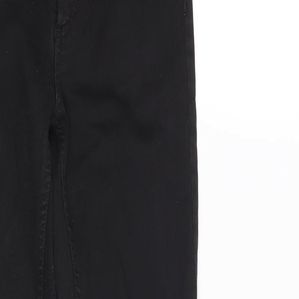 Marks and Spencer Womens Black Cotton Skinny Jeans Size 6 L26 in Regular Zip