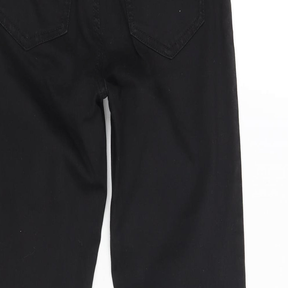 Marks and Spencer Womens Black Cotton Skinny Jeans Size 6 L26 in Regular Zip