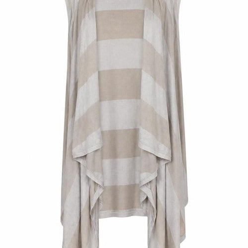 New York & Company Womens Green V-Neck Striped Viscose Cardigan Jumper Size XL - Waterfall Front