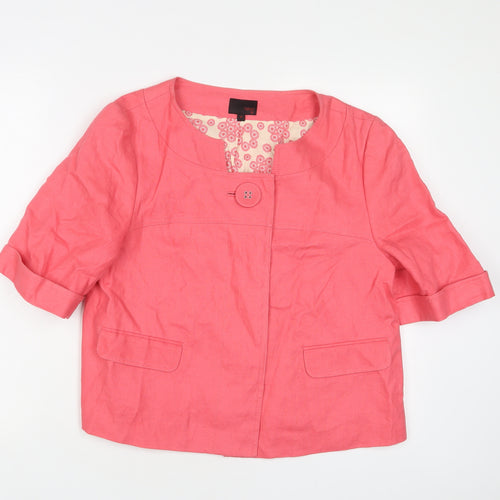 NEXT Womens Pink Jacket Size 16 Button