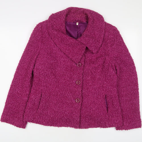 EWM Womens Purple Jacket Size 14 Button