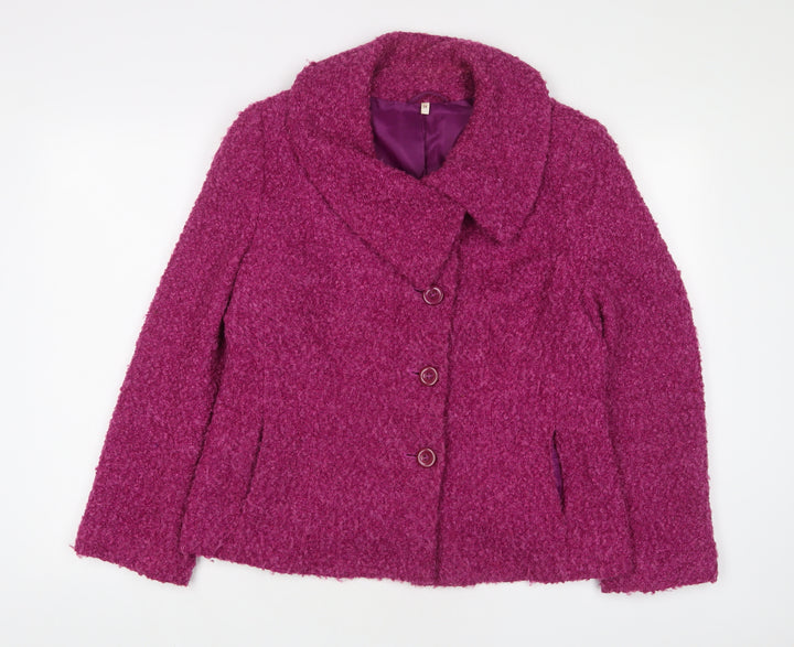 EWM Womens Purple Jacket Size 14 Button