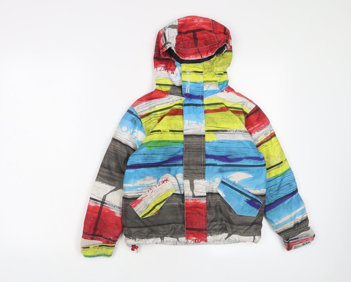 Billabong Boys Multicoloured Geometric Jacket Coat Size 6 Years Zip