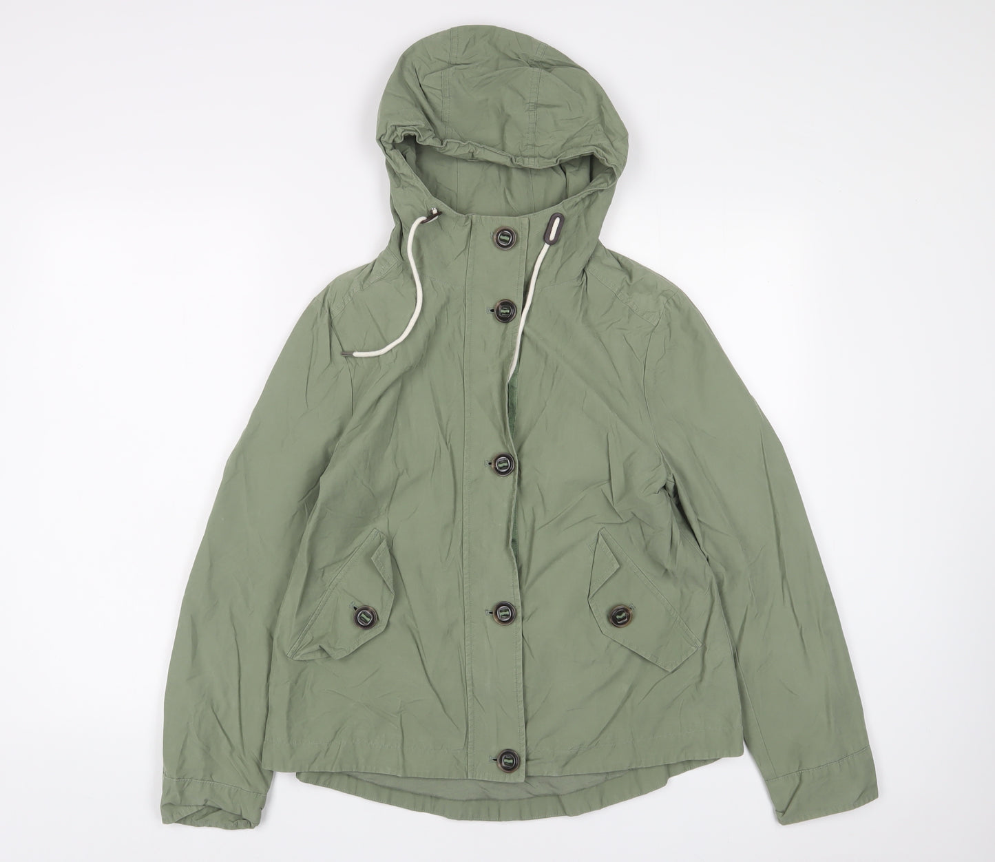 Marks and Spencer Womens Green Jacket Size 6 Zip