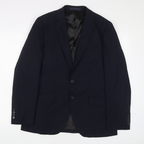 Autograph Mens Blue Wool Jacket Suit Jacket Size 40 Regular - Inside pockets