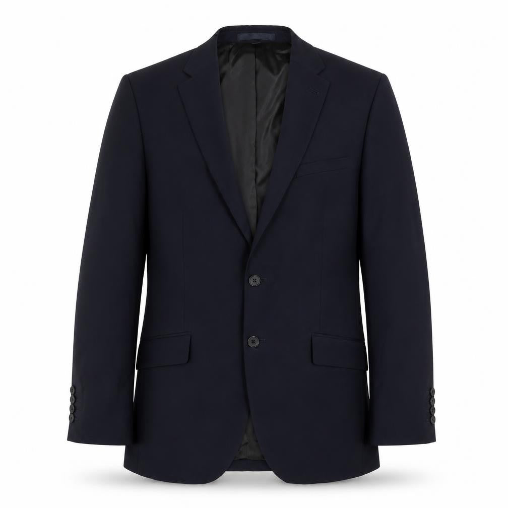 Front view of Autograph men’s blue wool jacket suit jacket, size 40, regular - inside pockets