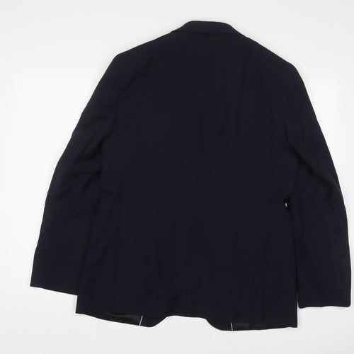 Autograph Mens Blue Wool Jacket Suit Jacket Size 40 Regular - Inside pockets