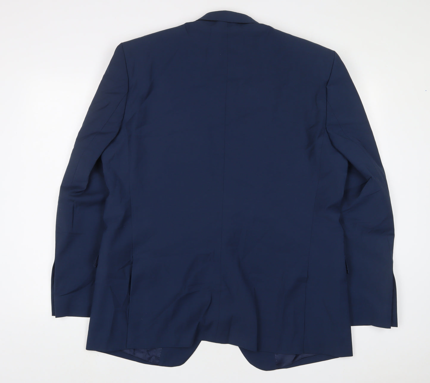 Saint Hilaire Mens Blue Polyester Jacket Suit Jacket Size 46 Regular