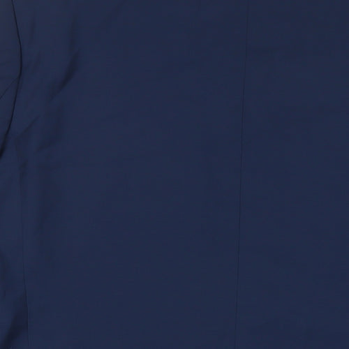Saint Hilaire Mens Blue Polyester Jacket Suit Jacket Size 46 Regular