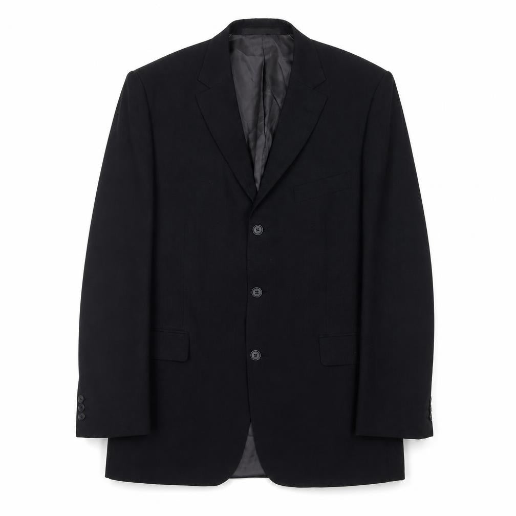 Front view of Marks & Spencer men’s grey wool jacket suit jacket, size 42, regular