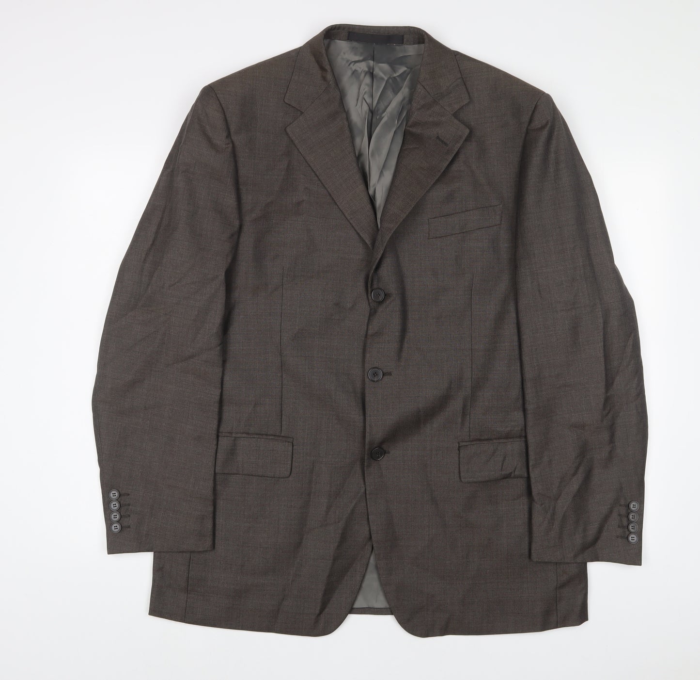 Marks and Spencer Mens Brown Wool Jacket Suit Jacket Size 42 Regular