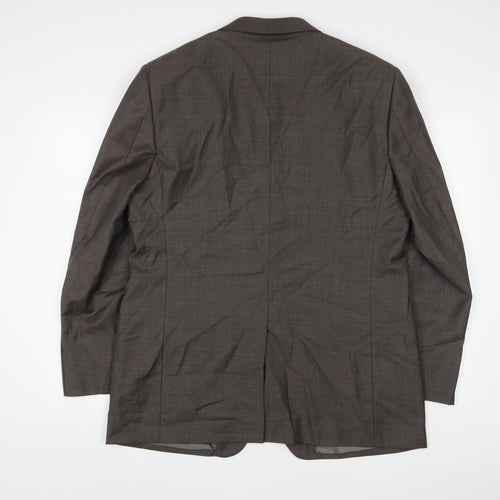 Marks and Spencer Mens Brown Wool Jacket Suit Jacket Size 42 Regular