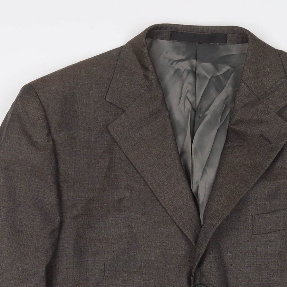 Marks and Spencer Mens Brown Wool Jacket Suit Jacket Size 42 Regular