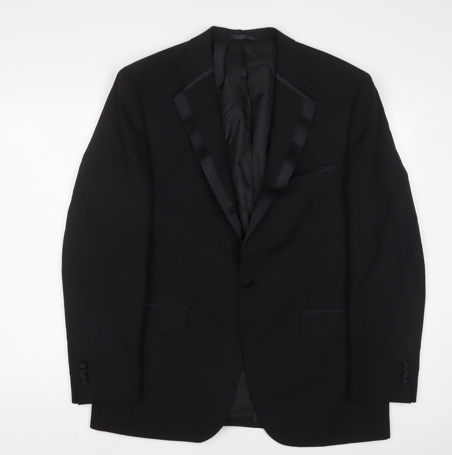 issimo Mens Black Wool Jacket Suit Jacket Size 42 Regular