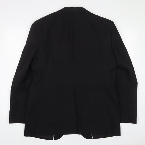 issimo Mens Black Wool Jacket Suit Jacket Size 42 Regular