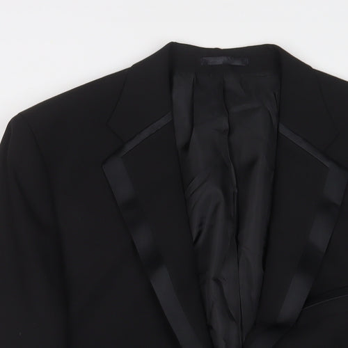 issimo Mens Black Wool Jacket Suit Jacket Size 42 Regular