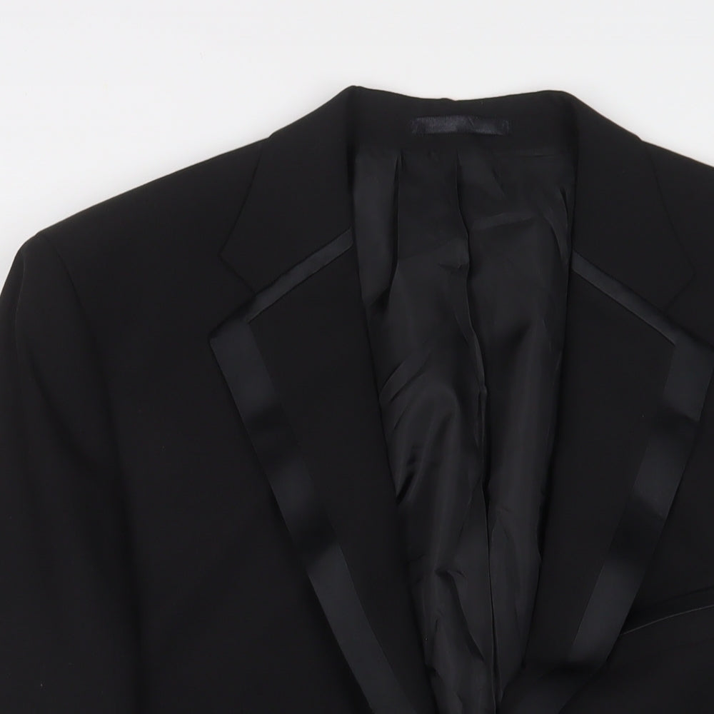 issimo Mens Black Wool Jacket Suit Jacket Size 42 Regular