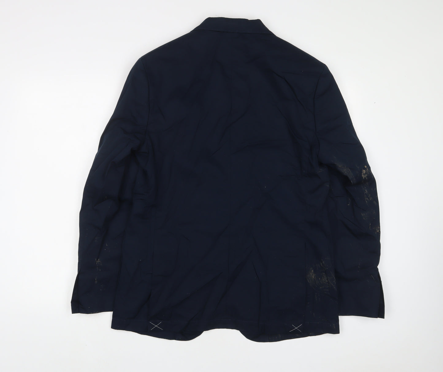 Marks and Spencer Mens Blue Cotton Jacket Suit Jacket Size 40 Regular