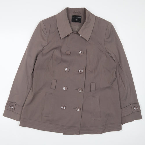 Dorothy Perkins Womens Brown Jacket Size 18 Button