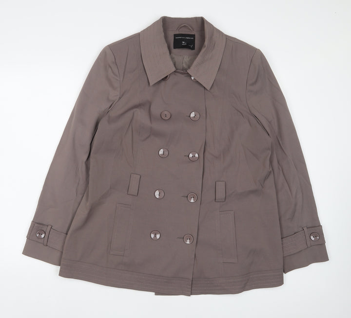 Dorothy Perkins Womens Brown Jacket Size 18 Button