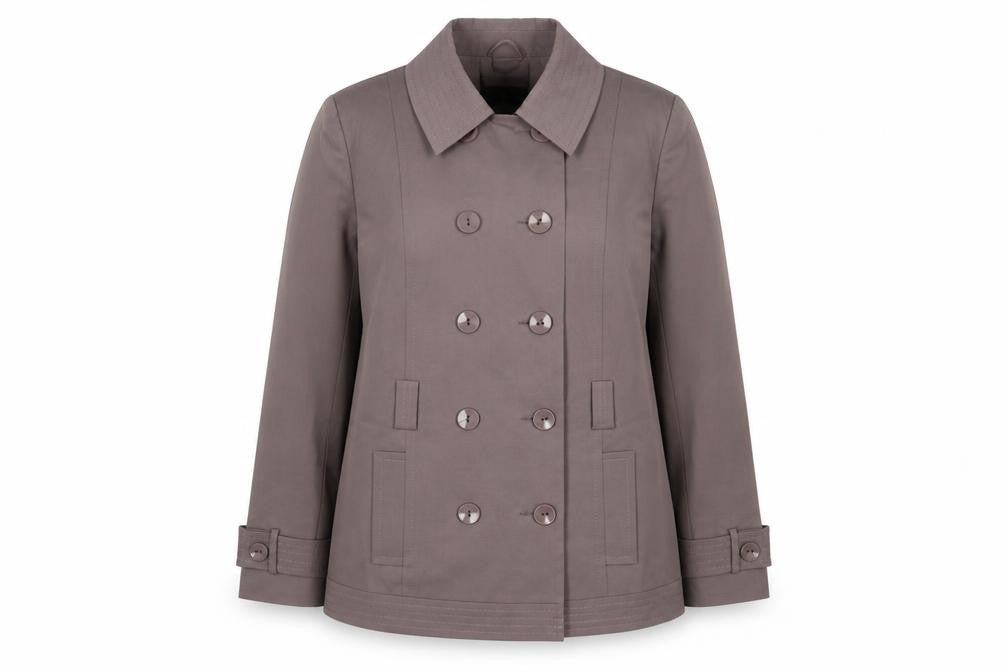 Front view of Dorothy Perkins women’s brown jacket, size UK 18, button