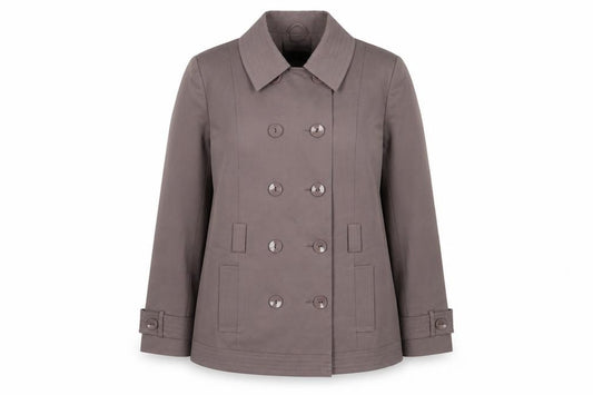 Front view of Dorothy Perkins women’s brown jacket, size UK 18, button