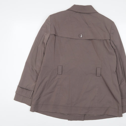 Dorothy Perkins Womens Brown Jacket Size 18 Button