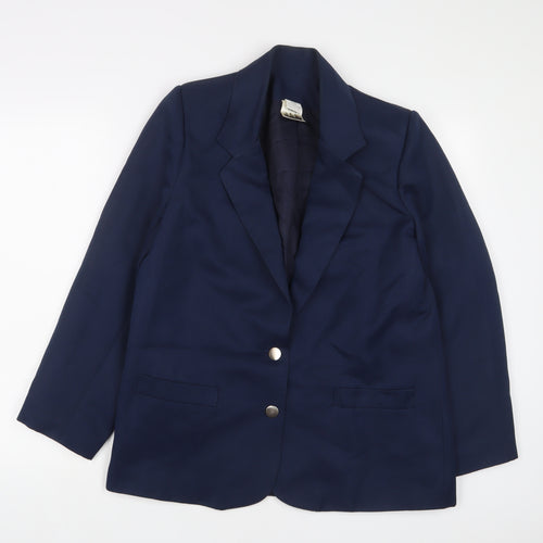 Citilities Womens Blue Jacket Blazer Size 14 Button