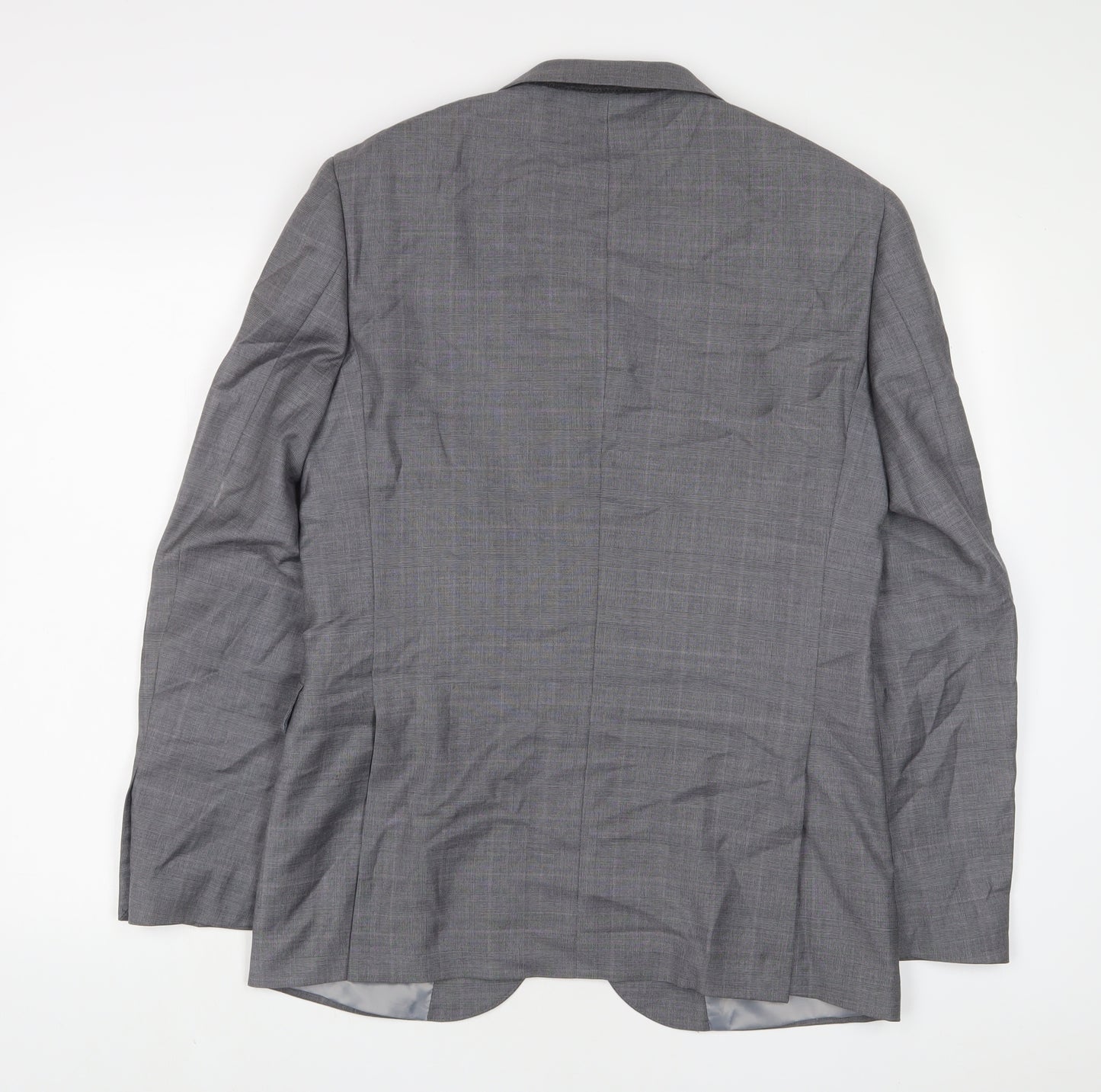 John Lewis Mens Grey Wool Jacket Suit Jacket Size 38 Regular