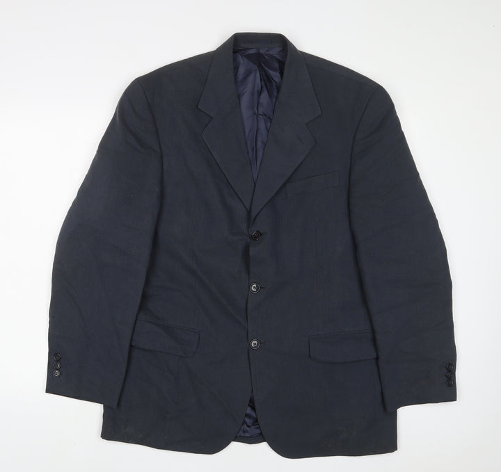 NEXT Mens Blue Polyester Jacket Suit Jacket Size 40 Regular