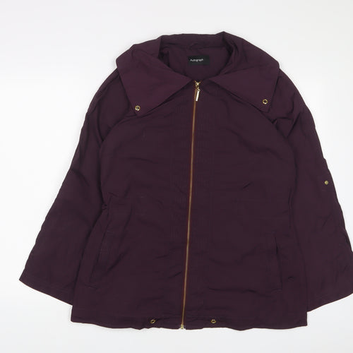 Autograph Womens Purple Jacket Size 12 Zip