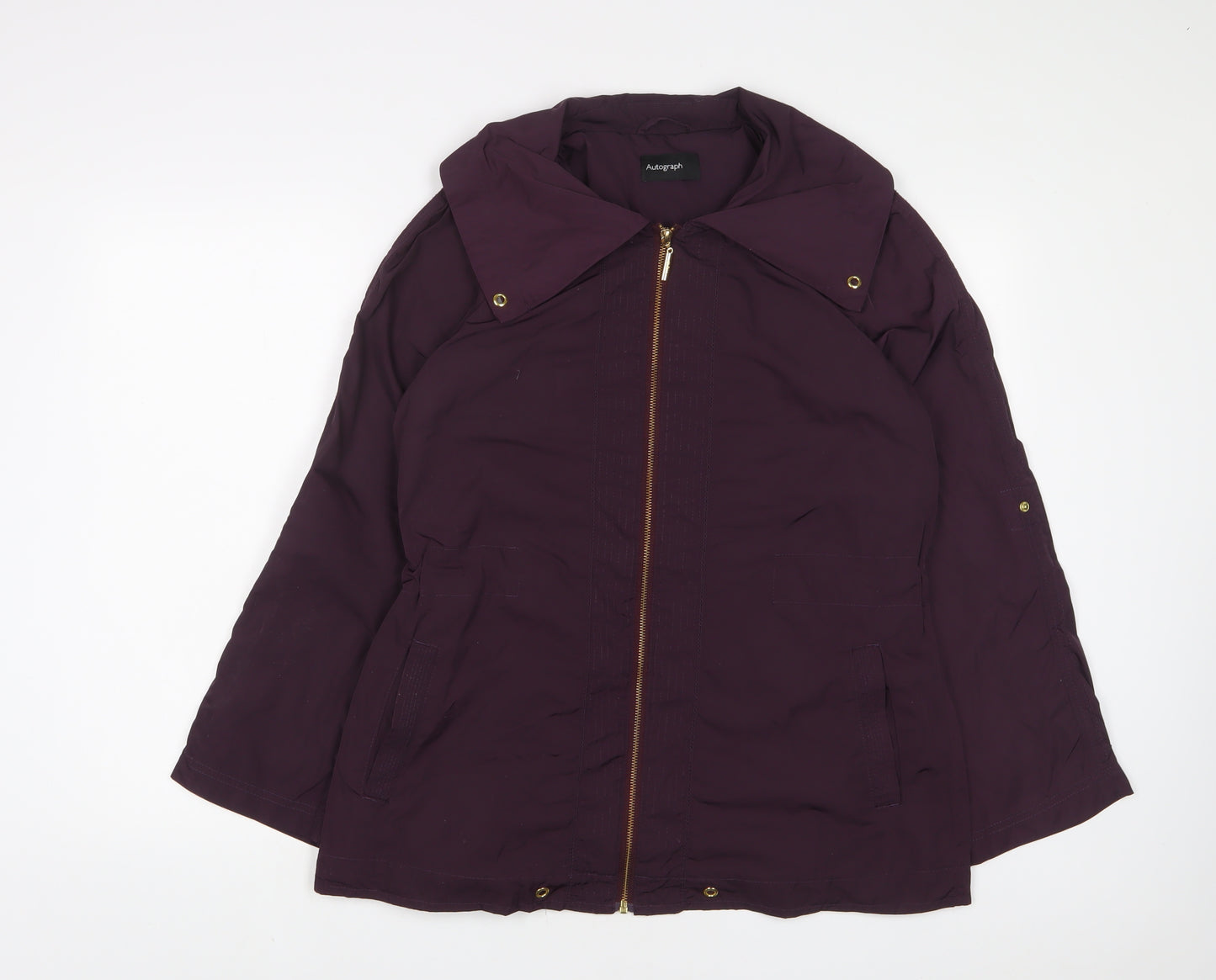 Autograph Womens Purple Jacket Size 12 Zip