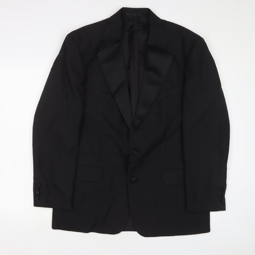 Mr Harry Mens Black Wool Jacket Suit Jacket Size 42 Regular