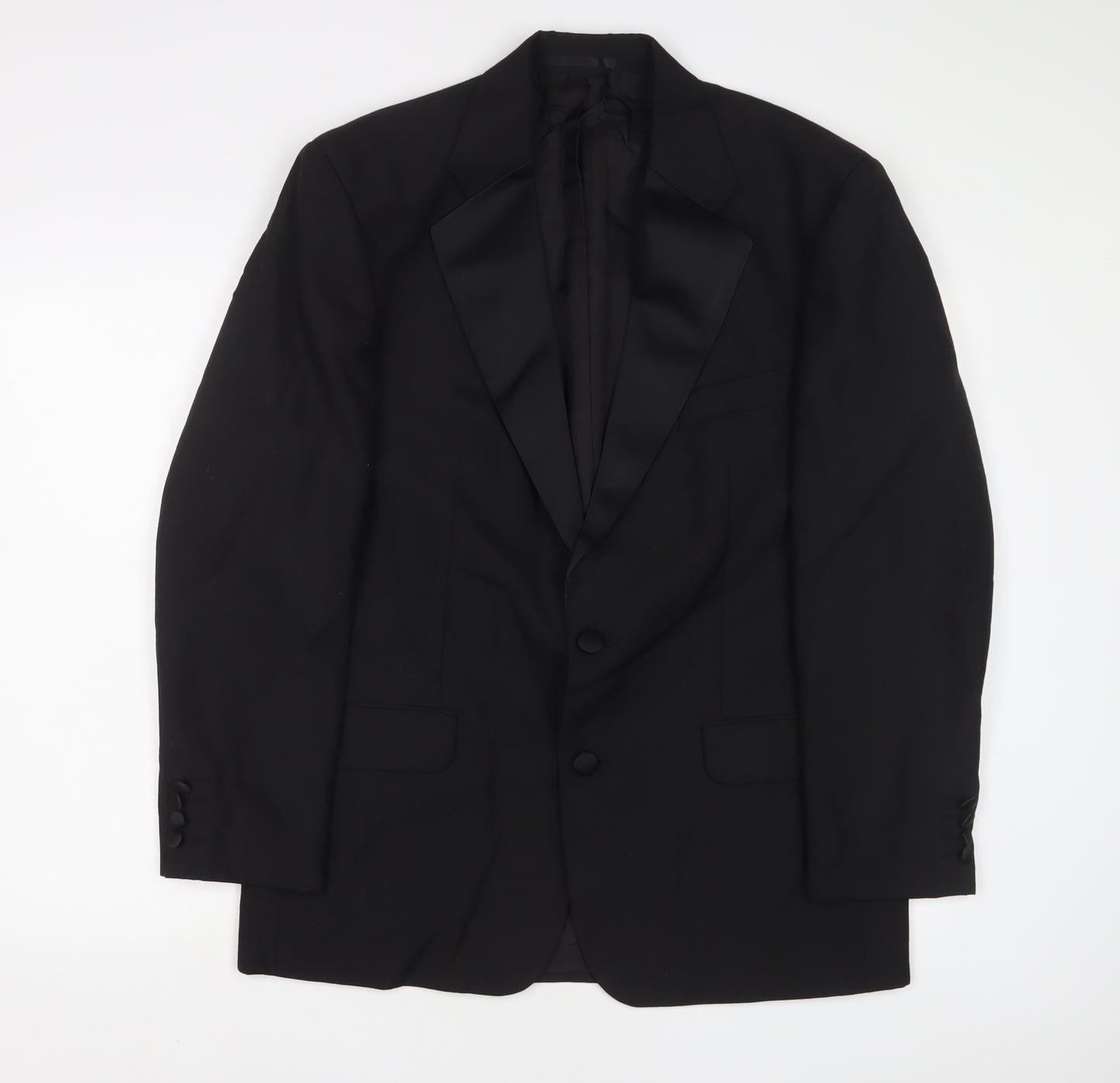 Mr Harry Mens Black Wool Jacket Suit Jacket Size 42 Regular