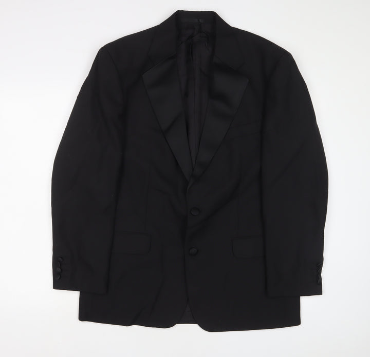 Mr Harry Mens Black Wool Jacket Suit Jacket Size 42 Regular