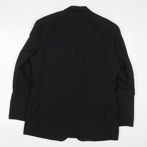 Mr Harry Mens Black Wool Jacket Suit Jacket Size 42 Regular